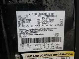 2014 Ford F-150 XL с VIN 1FTFW1EF2EFA60846, выставлен на аукционе Copart как лот 58653295 с пробегом 210 437 миль миль и Чистый • Clean title. История ставок и продаж доступна на DreamBid. Изображение 12.