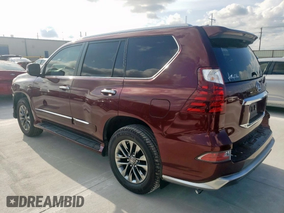 2019 Lexus GX 460 Luxury with VIN JTJJM7FX0K5216780, listed as a Copart auction lot 57845955 with 74,998 mi miles and Salvage title. Bid and sale history available at DreamBid. Image 2.