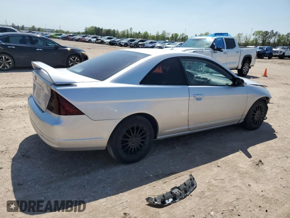 2001 Honda Civic EX with VIN 1HGEM229X1L098120, listed as a Copart auction lot 50434285 with 0 mi miles and Salvage Title. Bid and sale history available at carsss.com. Image 3.