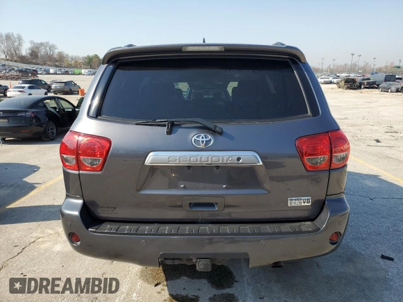 2012 Toyota Sequoia Platinum with VIN 5TDDY5G17CS067282, listed as a Copart auction lot 48822185 with 239,521 mi miles and Salvage Title. Bid and sale history available at carsss.com. Image 6.