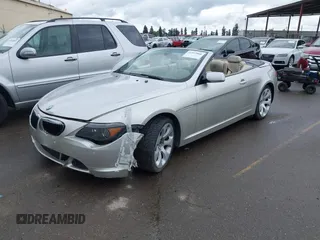 2006 BMW 6 Series 650Ci with VIN WBAEK13406CN76356, listed as a IAAI auction lot 41927866 with 1 mi miles. Bid and sale history available at carsss.com. Image 2.
