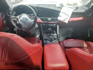 2018 Alfa Romeo Giulia Ti Sport with VIN ZARFAECN3J7599728, listed as a Copart auction lot 57711005 with Not provided miles and Salvage title. Bid and sale history available at DreamBid. Image 8.