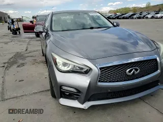 2015 Infiniti Q50 Premium with VIN JN1BV7AR7FM392009, listed as a Copart auction lot 55526505 with 110,884 mi miles and Salvage title. Bid and sale history available at DreamBid. Image 13.
