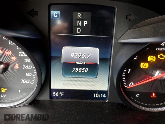 2018 Mercedes-Benz GLC with VIN WDC0G4KB9JV046460, listed as a Copart auction lot 58671172 with 75,858 mi miles. Bid and sale history available at carsss.com. Image 8.
