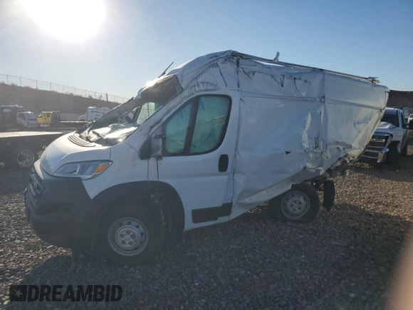 2023 Ram ProMaster Cargo with VIN 3C6LRVBG0PE540211, listed as a Copart auction lot 57310074 with 7,907 mi miles and Salvage Title. Bid and sale history available at carsss.com. Image 1.