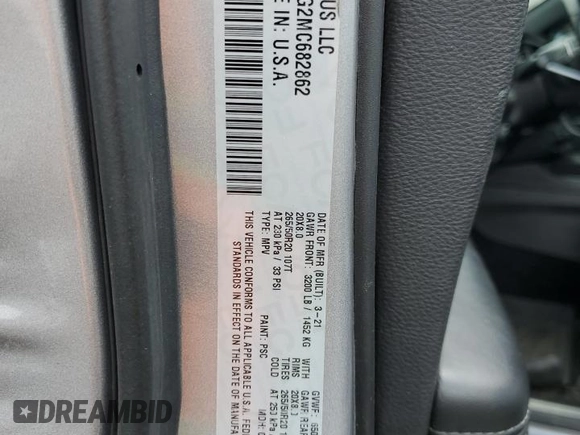 2021 Dodge Durango GT z VIN 1C4RDJDG2MC682862, wystawiony jako Copart lot #54002815 z przebiegiem 106 620 mil mil oraz Szkoda całkowita • Salvage title. Historia ofert i sprzedaży dostępna na DreamBid. Obrazek 14.