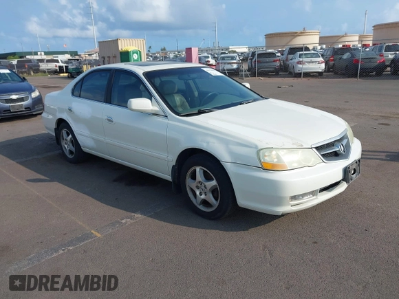 2003 Acura TL with VIN 19UUA56693A076744, listed as a IAAI auction lot 41678085 with 185,588 mi miles. Bid and sale history available at carsss.com. Image 1.