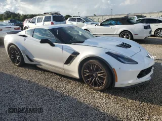 2017 Chevrolet Corvette Z06 2LZ with VIN 1G1YS2D68H5604880, listed as a Copart auction lot 74117834 with 0 mi miles and Salvage Title. Bid and sale history available at carsss.com. Image 4.