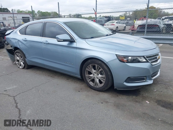 2015 Chevrolet Impala LT with VIN 1G1115SL4FU100098, listed as a IAAI auction lot 41917556 with 110,361 mi miles and . Bid and sale history available at DreamBid. Image 1.