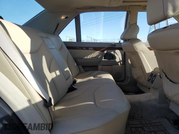 1998 Mercedes-Benz S-Class with VIN WDBGA43GXWA400256, listed as a Copart auction lot 51391515 with 63,364 mi miles and Clean Title. Bid and sale history available at carsss.com. Image 10.