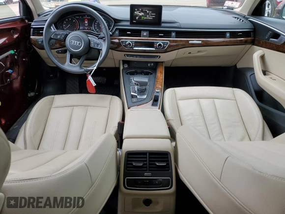 2019 Audi A4 Premium with VIN WAUDNAF4XKN018883, listed as a Copart auction lot 48887435 with 34,101 mi miles and Salvage Title. Bid and sale history available at DreamBid. Image 8.