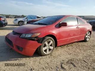 2008 Honda Civic Cpe EX with VIN 2HGFG12818H581015, listed as a Copart auction lot 53350105 with 165,153 mi miles and Salvage Title. Bid and sale history available at carsss.com. Image 1.