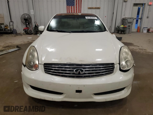 2005 Infiniti G35 Coupe with VIN JNKCV54EX5M407615, listed as a Copart auction lot 84186494 with 0 mi miles and Non Repairable. Bid and sale history available at carsss.com. Image 5.