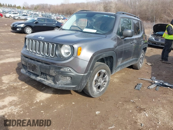 2017 Jeep Renegade Sport z VIN ZACCJBAB3HPG00961, wystawiony jako IAAI lot #41709631 z przebiegiem 90 765 mil mil oraz . Historia ofert i sprzedaży dostępna na DreamBid. Obrazek 2.