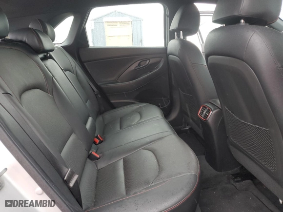 2019 Hyundai Elantra GT N Line with VIN KMHH55LC3KU106098, listed as a Copart auction lot 87466454 with 96,607 mi miles and Salvage Title. Bid and sale history available at carsss.com. Image 10.