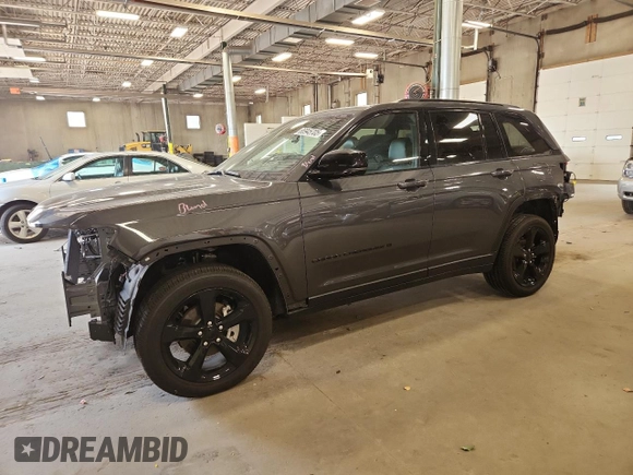 2024 Jeep Grand Cherokee Laredo with VIN 1C4RJHAG5RC210474, listed as a Copart auction lot 66945705 with 6,530 mi miles and Salvage title. Bid and sale history available at DreamBid. Image 1.