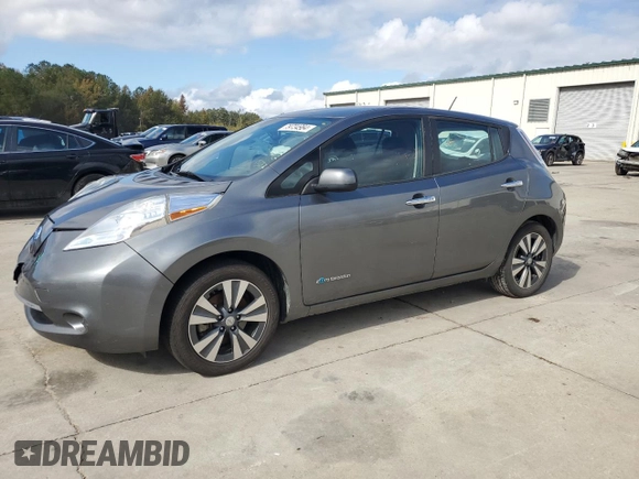 2015 Nissan LEAF SL with VIN 1N4AZ0CP3FC317142, listed as a Copart auction lot 79734984 with 77,437 mi miles and Salvage title. Bid and sale history available at DreamBid. Image 1.