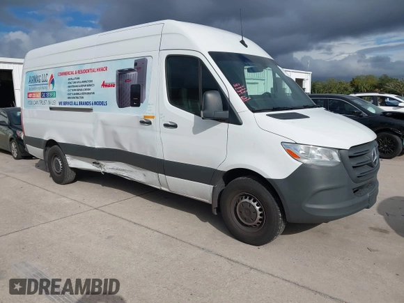 2023 Mercedes-Benz Sprinter Cargo Cargo with VIN W1Y40CHY0PT160400, listed as a IAAI auction lot 41053500 with 31,226 mi miles and . Bid and sale history available at carsss.com. Image 1.