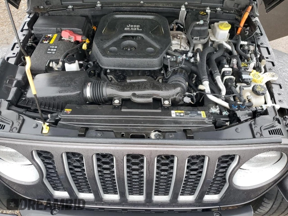 2021 Jeep Wrangler Unlimited Sahara with VIN 1C4JJXP6XMW643026, listed as a Copart auction lot 49960415 with 43,733 mi miles and Salvage Title. Bid and sale history available at DreamBid. Image 11.