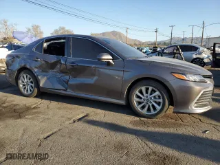 2023 Toyota Camry LE with VIN 4T1C11AK8PU823757, listed as a Copart auction lot 46809945 with 17,836 mi miles and Salvage Title. Bid and sale history available at carsss.com. Image 4.