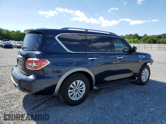2020 Nissan Armada SV with VIN JN8AY2ND9LX016279, listed as a Copart auction lot 58010604 with 86,016 mi miles and Salvage Title. Bid and sale history available at carsss.com. Image 3.