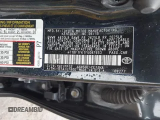 2015 Toyota Camry XLE with VIN 4T1BF1FK1FU087653, listed as a IAAI auction lot 41942940 with 180,274 mi miles. Bid and sale history available at carsss.com. Image 9.