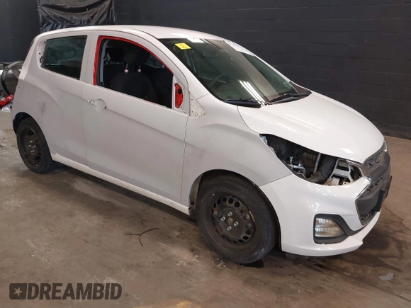 2020 Chevrolet Spark LS with VIN KL8CB6SA0LC423561, listed as a IAAI auction lot 42102431 with 27,393 mi miles. Bid and sale history available at carsss.com. Image 1.
