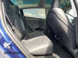 2025 Tesla Model 3 Long Range with VIN 5YJ3E1EB1SF950242, listed as a Copart auction lot 55609035 with 1,344 mi miles and Salvage title. Bid and sale history available at DreamBid. Image 10.