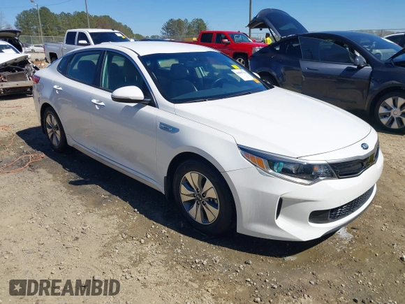 2017 Kia Optima Hybrid with VIN KNAGT4LE3H5018864, listed as a IAAI auction lot 41845714 with 87,392 mi miles. Bid and sale history available at carsss.com. Image 1.