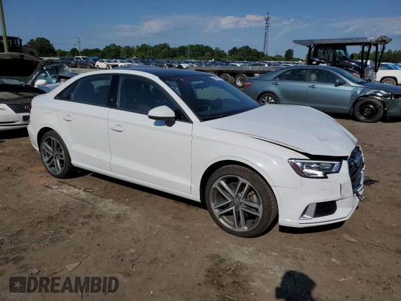 2017 Audi A3 Sedan Premium with VIN WAUB8GFF0H1018619, listed as a Copart auction lot 56088574 with 69,651 mi miles. Bid and sale history available at carsss.com. Image 4.