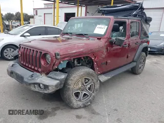 2021 Jeep Wrangler Unlimited Willys with VIN 1C4HJXDN5MW840857, listed as a IAAI auction lot 41885671 with 19,709 mi miles and . Bid and sale history available at DreamBid. Image 17.