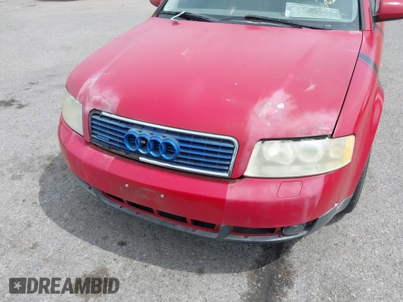 2002 Audi A4 1.8T with VIN WAULC68EX2A313915, listed as a IAAI auction lot 40235630 with 139,422 mi miles. Bid and sale history available at carsss.com. Image 6.