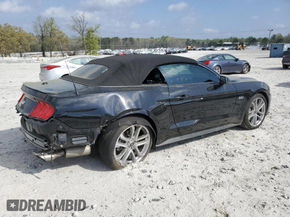 2022 Ford Mustang GT Premium with VIN 1FATP8FF6N5134367, listed as a Copart auction lot 51939385 with 18,580 mi miles and Salvage Title. Bid and sale history available at carsss.com. Image 3.