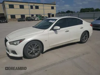 2017 Infiniti Q50 Sport with VIN JN1EV7AP0HM740361, listed as a Copart auction lot 53375985 with 72,377 mi miles and Salvage title. Bid and sale history available at DreamBid. Image 1.