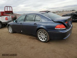 2004 BMW 7 Series 745Li with VIN WBAGN63404DS45748, listed as a Copart auction lot 85823944 with 122,379 mi miles and Salvage Title. Bid and sale history available at carsss.com. Image 2.