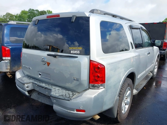 2008 Nissan Armada SE z VIN 5N1BA08D48N603251, wystawiony jako IAAI lot #42249956 z przebiegiem 186 715 mil mil oraz . Historia ofert i sprzedaży dostępna na DreamBid. Obrazek 4.