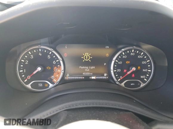 2018 Jeep Renegade Limited with VIN ZACCJBDB4JPH05509, listed as a Copart auction lot 47372795 with 45,359 mi miles and Salvage title. Bid and sale history available at DreamBid. Image 9.