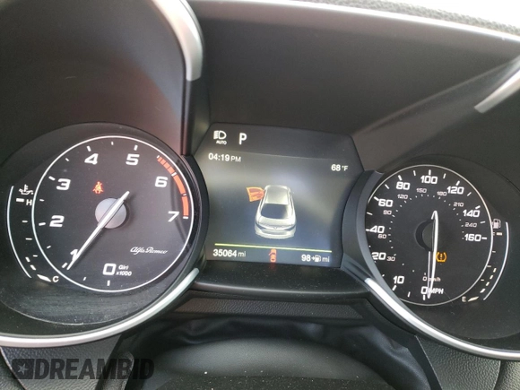 2018 Alfa Romeo Giulia with VIN ZARFAEBNXJ7576920, listed as a Copart auction lot 49524873 with 35,064 mi miles. Bid and sale history available at carsss.com. Image 9.