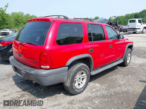 2003 Dodge Durango Sport with VIN 1D4HS38N83F621814, listed as a IAAI auction lot 42460052 with 128,896 mi miles and . Bid and sale history available at DreamBid. Image 4.