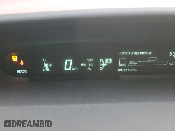 2011 Toyota Prius I with VIN JTDKN3DU7B0288286, listed as a Copart auction lot 84016694 with 210,458 mi miles and Salvage Title. Bid and sale history available at DreamBid. Image 9.
