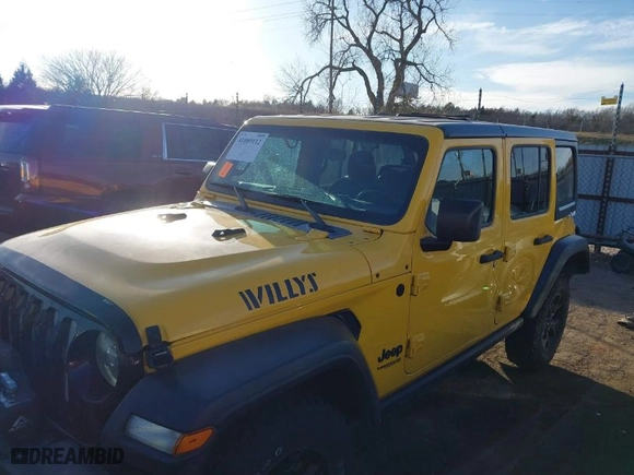 2021 Jeep Wrangler Unlimited Sport S with VIN 1C4HJXDN6MW597477, listed as a IAAI auction lot 41089112 with NaN miles. Bid and sale history available at carsss.com. Image 14.