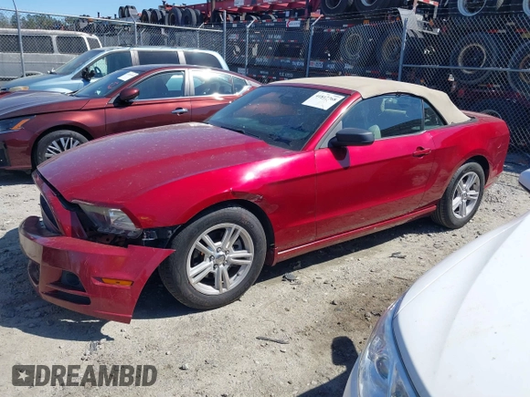 2014 Ford Mustang V6 with VIN 1ZVBP8EM8E5322665, listed as a IAAI auction lot 41817768 with 97,405 mi miles. Bid and sale history available at carsss.com. Image 18.