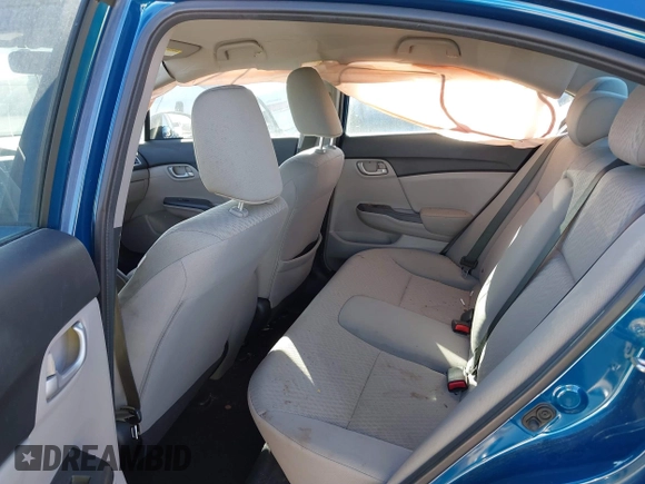 2014 Honda Civic Sedan LX with VIN 2HGFB2F57EH529579, listed as a IAAI auction lot 41732190 with 95,176 mi miles. Bid and sale history available at carsss.com. Image 8.