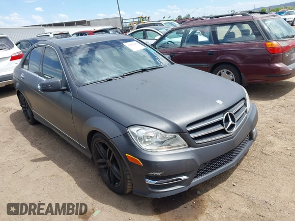 2014 Mercedes-Benz C 250 Sport with VIN WDDGF4HB8EG238824, listed as a IAAI auction lot 42001403 with 163,458 mi miles and . Bid and sale history available at carsss.com. Image 1.