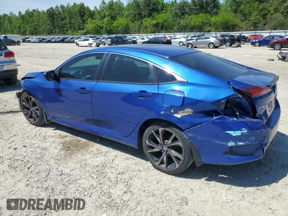 2019 Honda Civic Sport with VIN 2HGFC2F81KH539088, listed as a Copart auction lot 54385095 with 315,247 mi miles and Clean title. Bid and sale history available at DreamBid. Image 2.