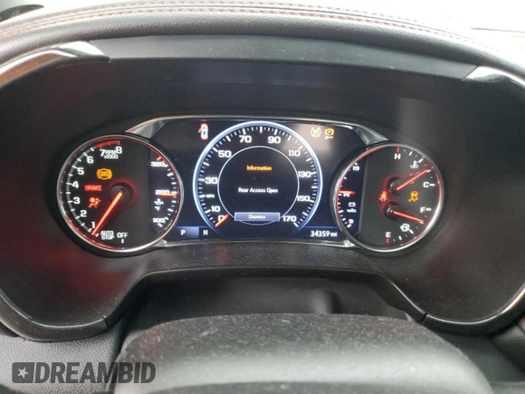 2023 Chevrolet Blazer RS с VIN 3GNKBERS3PS103119, выставлен на аукционе Copart как лот 51830645 с пробегом 34 359 миль миль и Списание • Salvage title. История ставок и продаж доступна на DreamBid. Изображение 9.
