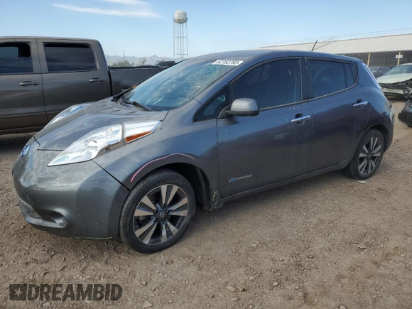 2016 Nissan LEAF S with VIN 1N4BZ0CP4GC312912, listed as a Copart auction lot 52152793 with 86,383 mi miles. Bid and sale history available at carsss.com. Image 1.