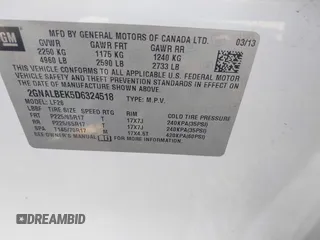 2013 Chevrolet Equinox LS z VIN 2GNALBEK5D6324518, wystawiony jako IAAI lot #42193962 z przebiegiem 155 979 mil mil oraz . Historia ofert i sprzedaży dostępna na DreamBid. Obrazek 9.