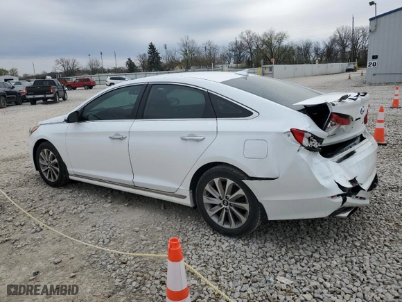 2016 Hyundai Sonata 2.4L Sport with VIN 5NPE34AF7GH267611, listed as a Copart auction lot 52349535 with 130,811 mi miles and Salvage Title. Bid and sale history available at carsss.com. Image 2.