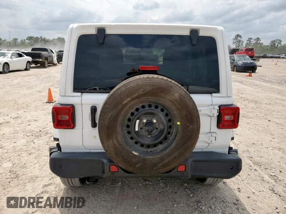 2019 Jeep Wrangler Unlimited Sahara with VIN 1C4HJXEG8KW574005, listed as a Copart auction lot 57794945 with Not provided miles and Salvage title. Bid and sale history available at DreamBid. Image 6.